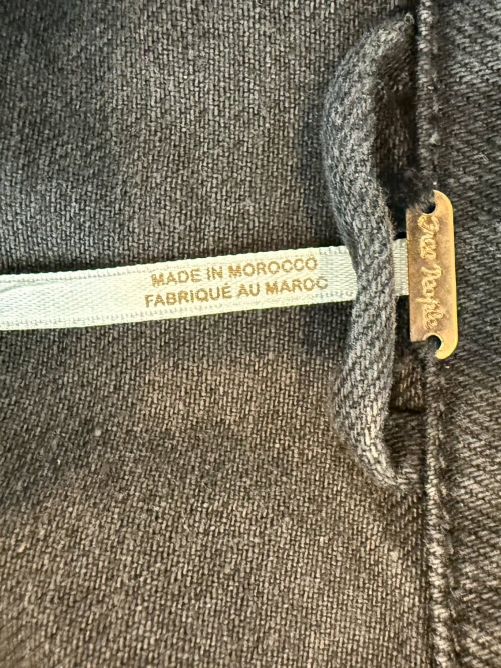 NWT Free People Black Jean Jacket - Picture 5 of 9